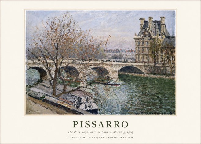 Pissarro The Pont Royal and the Louvre. Morning, 1903 No1 - Juliste