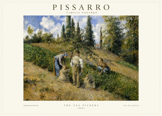 Pissarro The Tea Pickers No1 - Juliste