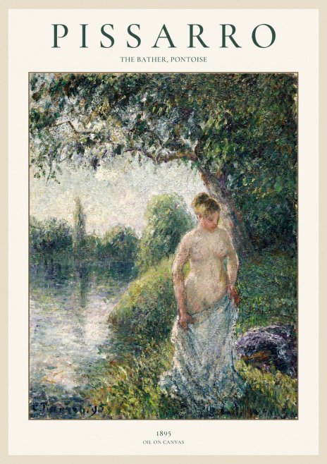 Pissarro The Bather, Pontoise No1 - Juliste