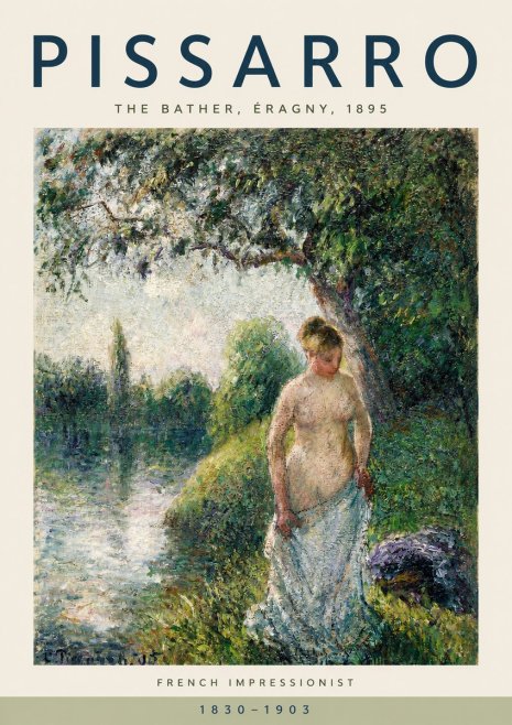 Pissarro The Bather, Pontoise No2 - Juliste