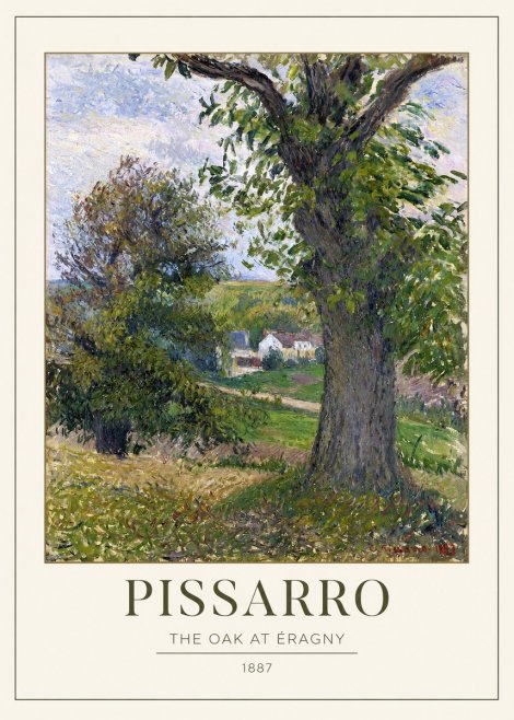 Pissarro The Oak at Éragny No1 - Juliste
