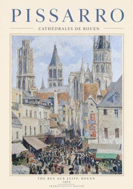 Pissarro The Rue Aux Juifs, Rouen No1 - Juliste