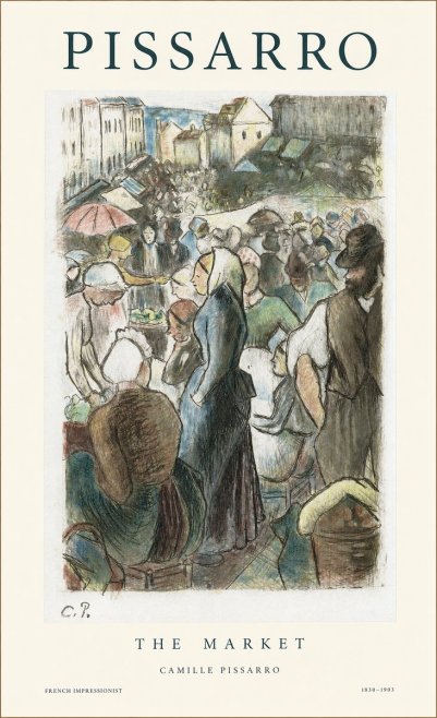 Pissarro The Market I No1 - Juliste
