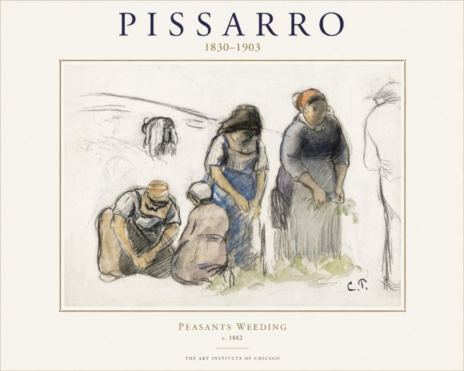 Pissarro Peasants Weeding No1 - Juliste