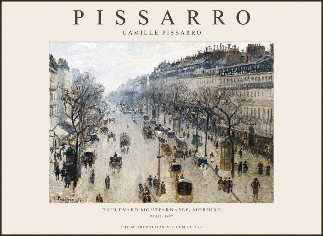 Pissarro Boulevard Montparnasse, Morning No1 - Juliste