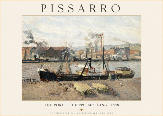 Pissarro The Port of Dieppe, Morning · 1898 No1 - Juliste