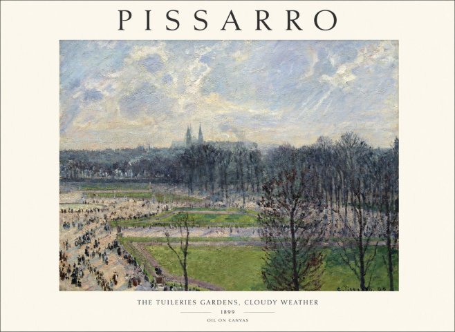 Pissarro The Tuileries Gardens, Cloudy Weather No1 - Juliste
