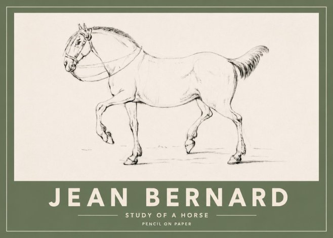 Jean Bernard Study of a Horse XVI No4 - Juliste