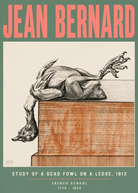 Jean Bernard Study of a Dead Fowl on a Ledge, 1813 No5 - Juliste