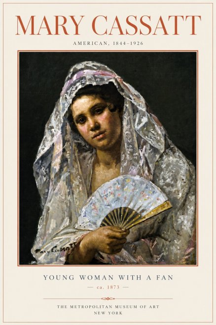 Mary Cassatt Young Woman with a Fan II No4 - Juliste