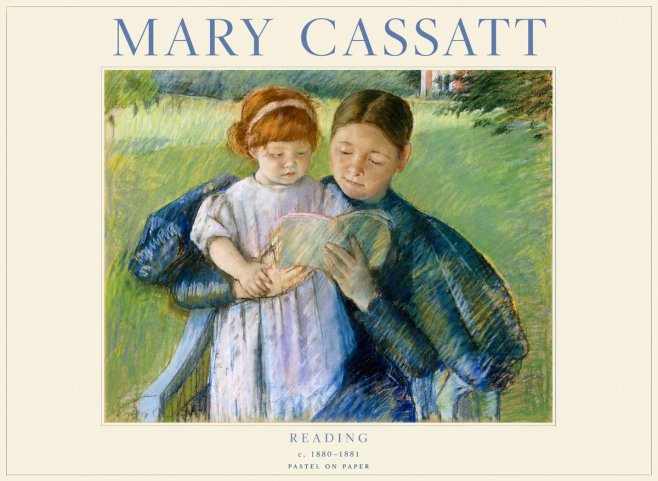 Mary Cassatt Reading No1 - Juliste