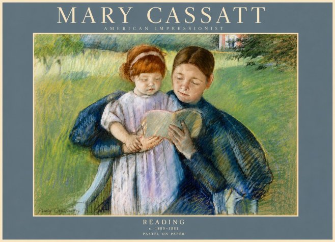 Mary Cassatt Reading No4 - Juliste