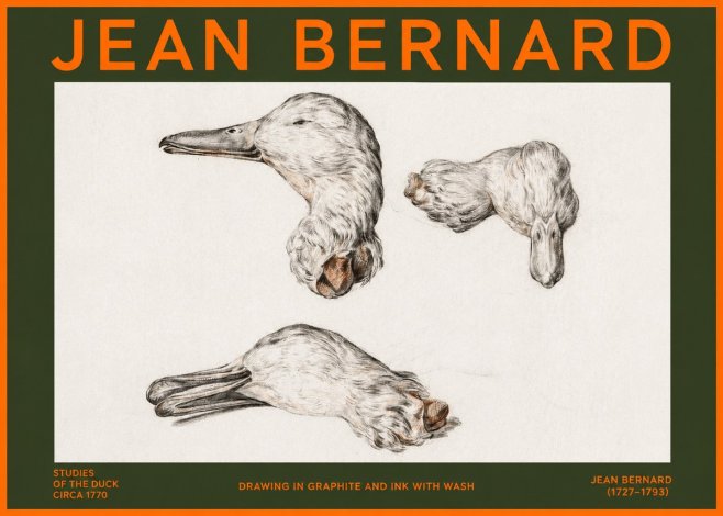 Jean Bernard Studies of the Duck No2 - Juliste