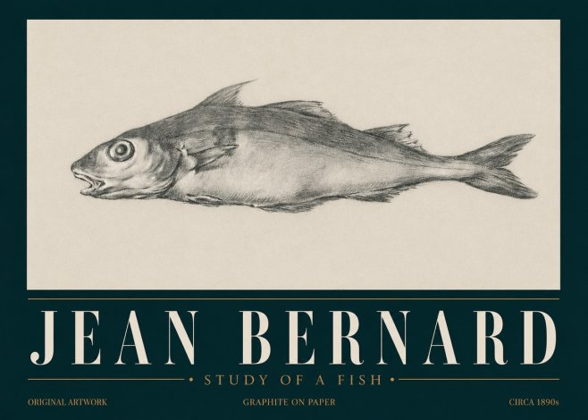 Jean Bernard Fish Study I No6 - Juliste