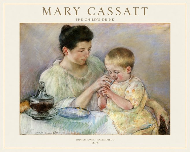 Mary Cassatt The Child's Drink No1 - Juliste
