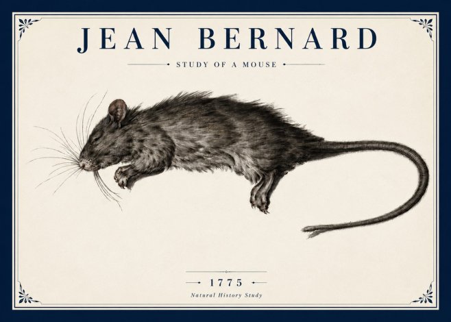 Jean Bernard Study of a Mouse II No5 - Juliste