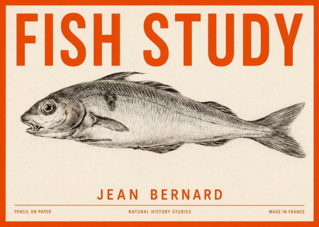 Jean Bernard Fish Study III No2 - Juliste