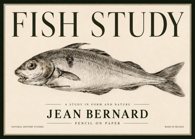 Jean Bernard Fish Study III No6 - Juliste