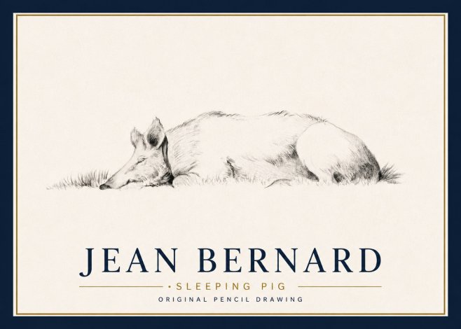 Jean Bernard Sleeping Pig II No4 - Juliste