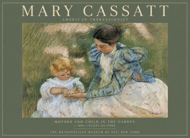 Mary Cassatt Mother and Child in the Garden No2 - Juliste