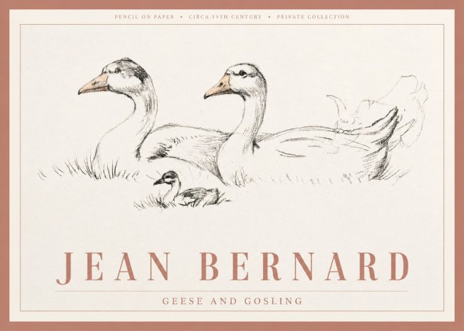 Jean Bernard Study of Geese No4 - Juliste