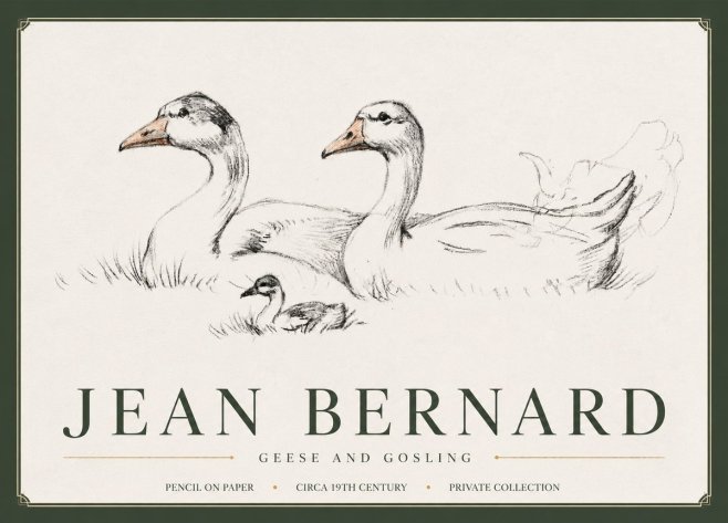 Jean Bernard Study of Geese No6 - Juliste