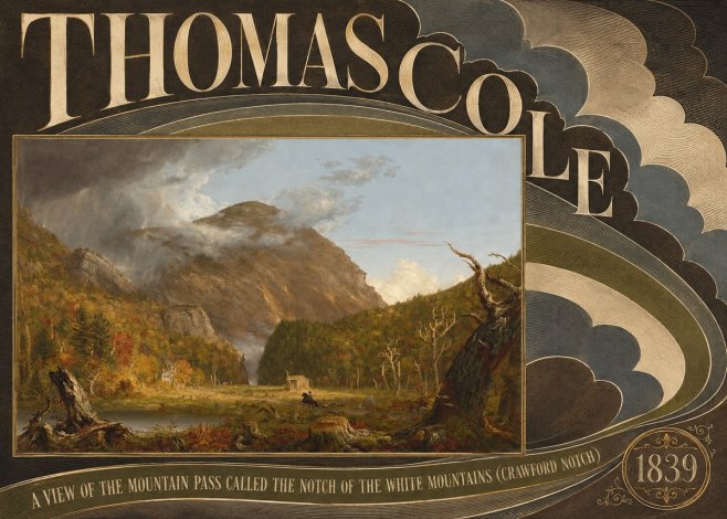 Thomas Cole A View of the Mountain Pass Called the Notch of the White Mountains (Crawford Notch) II No5 - Juliste