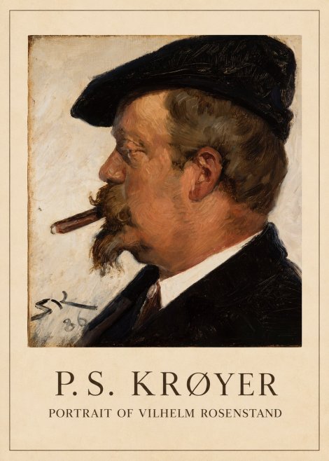 P.S. Krøyer Portrait of Vilhelm Rosenstand No1 - Juliste