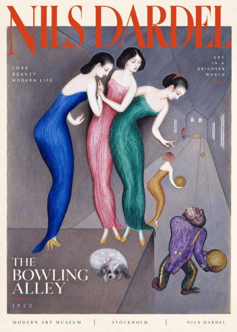 Nils Dardel Three Graces No4 - Juliste