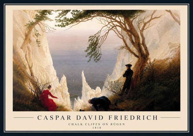 Caspar David Friedrich Chalk Cliffs on Rügen No1 - Juliste