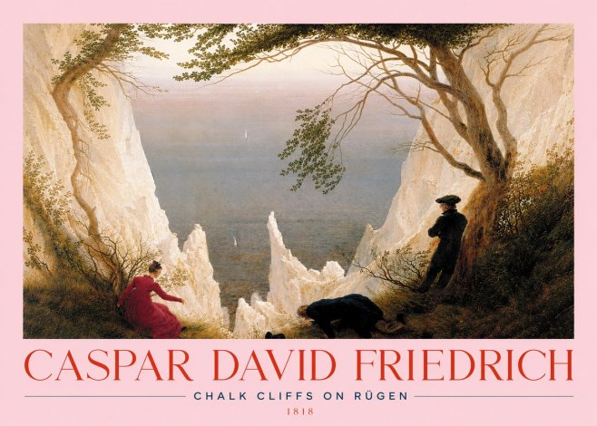 Caspar David Friedrich Chalk Cliffs on Rügen No3 - Juliste