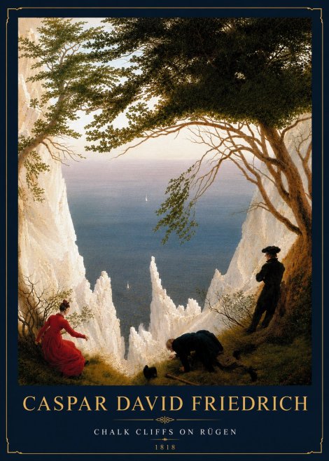 Caspar David Friedrich Chalk Cliffs on Rügen No6 - Juliste