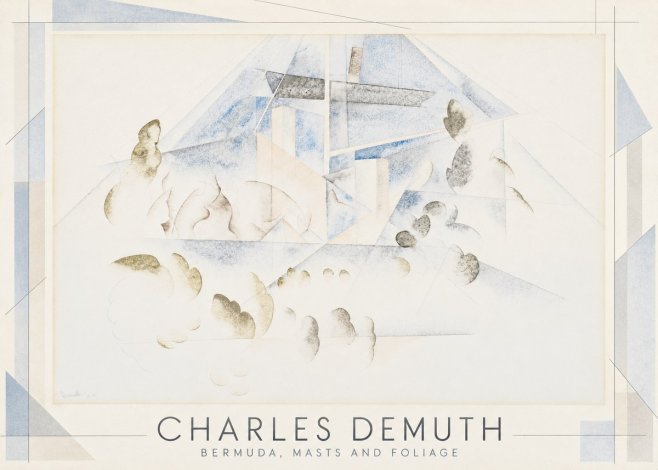 Charles Demuth Bermuda, Masts and Foliage No1 - Juliste