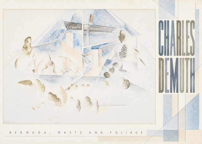 Charles Demuth Bermuda, Masts and Foliage No4 - Juliste