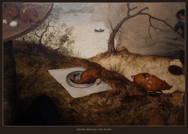 Pieter Bruegel The Pig Is Stabbed No5 - Juliste