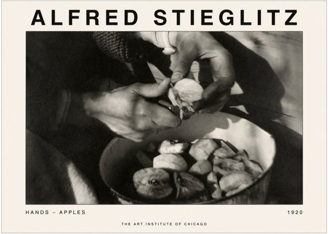 Alfred Stieglitz Hands - Apples No1 - Juliste