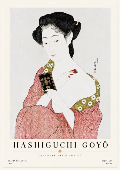 Hashiguchi Goyō Beauty Reflected No6 - Juliste