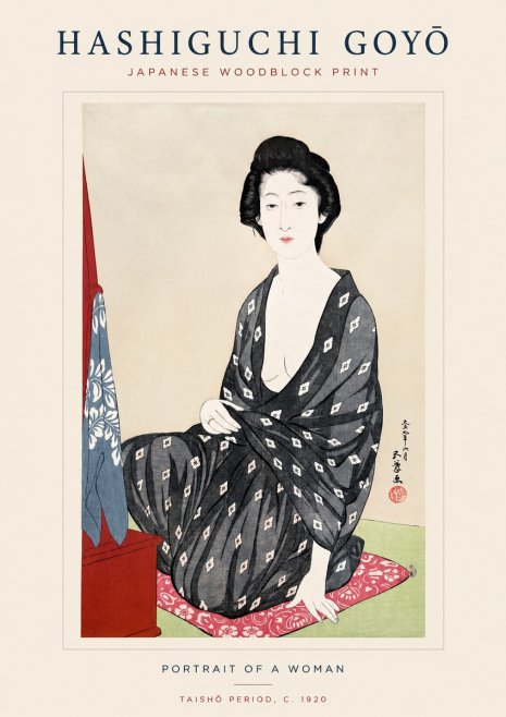 Hashiguchi Goyō Portrait of a Woman No1 - Juliste