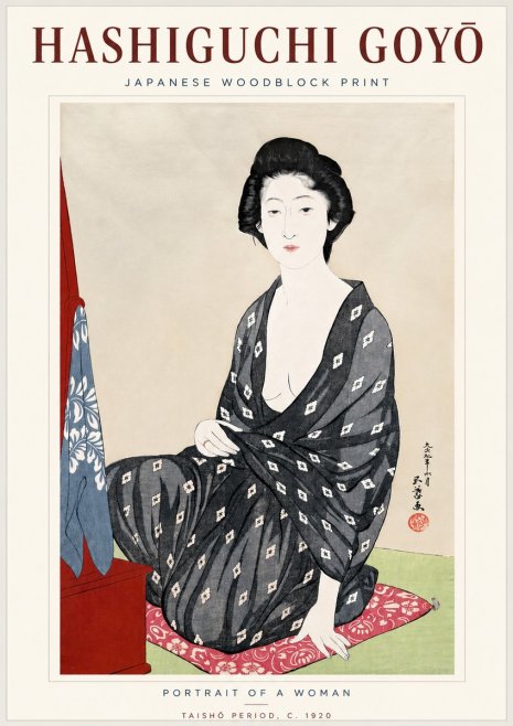 Hashiguchi Goyō Portrait of a Woman No4 - Juliste