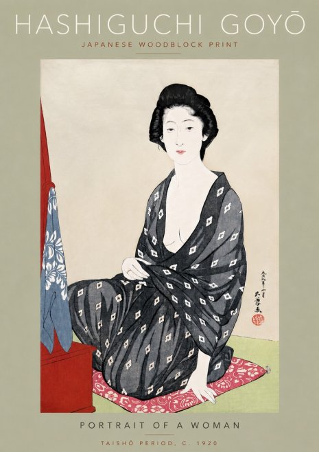 Hashiguchi Goyō Portrait of a Woman No5 - Juliste