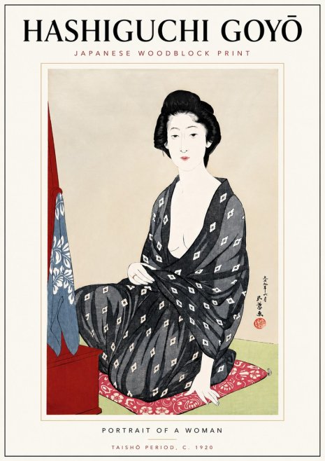 Hashiguchi Goyō Portrait of a Woman No6 - Juliste