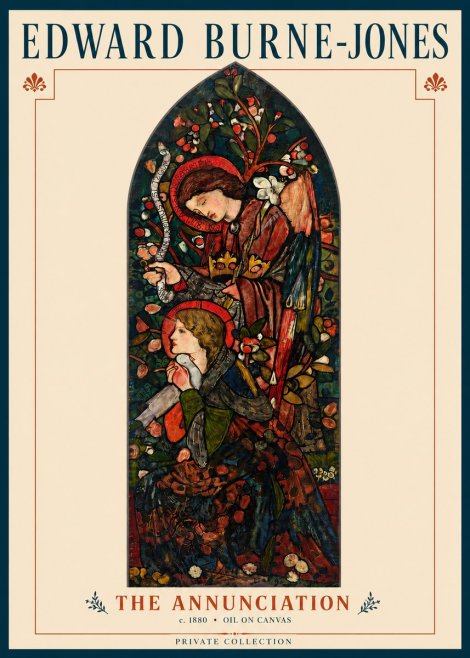 Edward Burne-Jones The Annunciation I No3 - Juliste