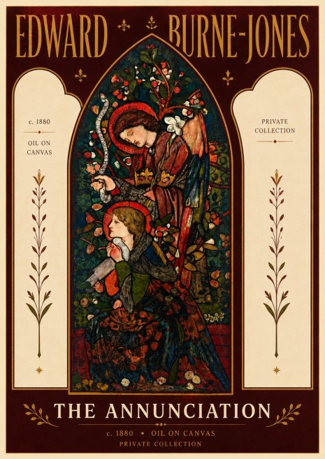 Edward Burne-Jones The Annunciation I No6 - Juliste