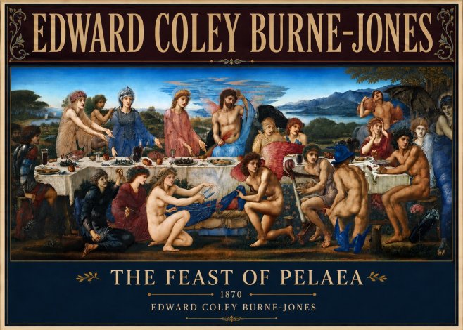 Edward Burne-Jones The Feast of Pelaea No4 - Juliste