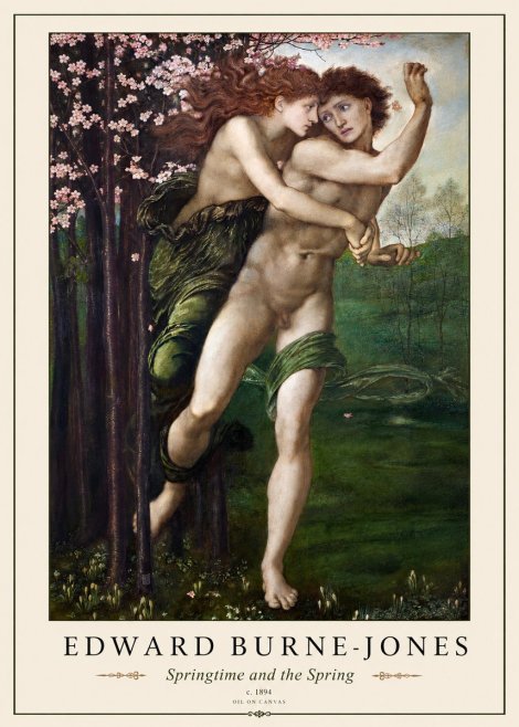 Edward Burne-Jones Springtime and the Spring No1 - Juliste