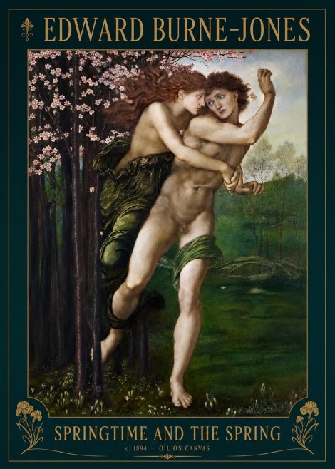 Edward Burne-Jones Springtime and the Spring No2 - Juliste
