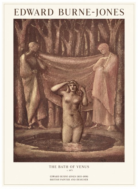 Edward Burne-Jones The Bath of Venus No1 - Juliste