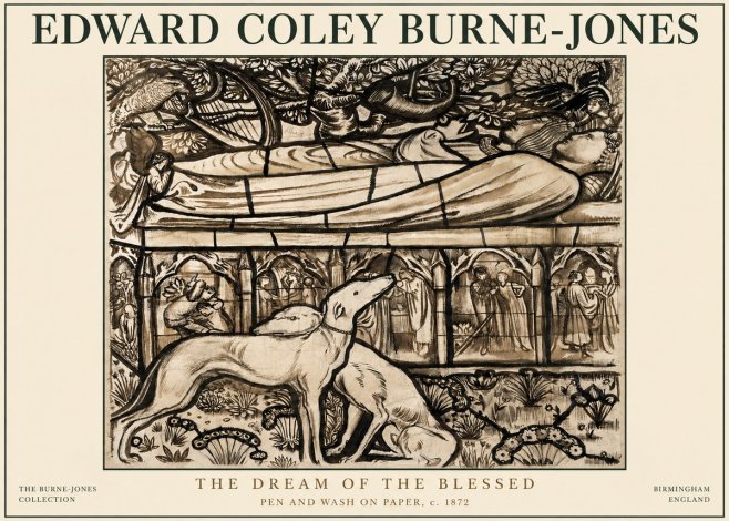 Edward Burne-Jones The Dream of the Blessed No3 - Juliste