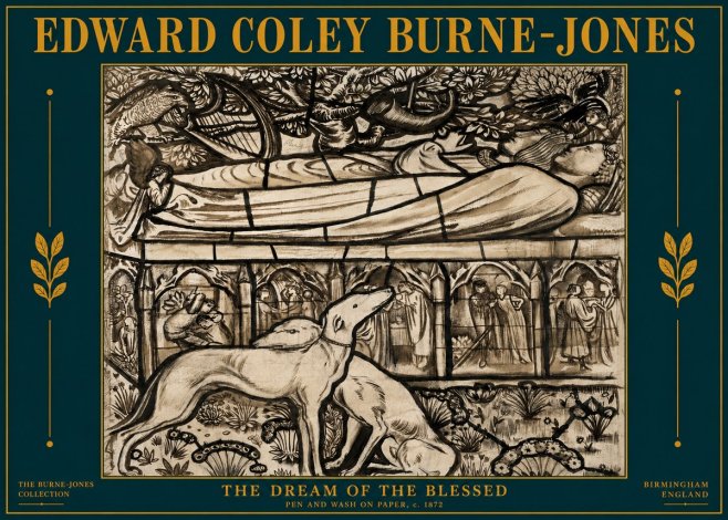 Edward Burne-Jones The Dream of the Blessed No4 - Juliste