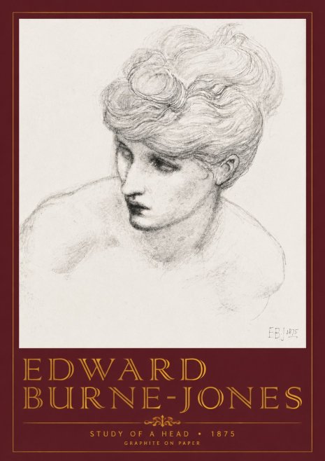 Edward Burne-Jones Study of a Head No4 - Juliste